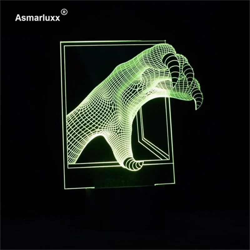 Asmarluxx Claw 3d led lamp0006