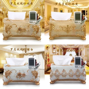 

dinner multi function paper towel box cigarette box European style household living room desktop remote control box