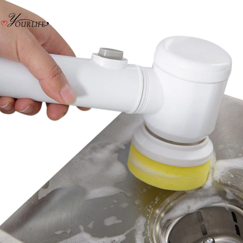 

OYOURLIFE Multi-function Kitchen Electric Cleaning Brush Sink Desktop Tile Strong Decontamination Brush Household Cleaning Tools
