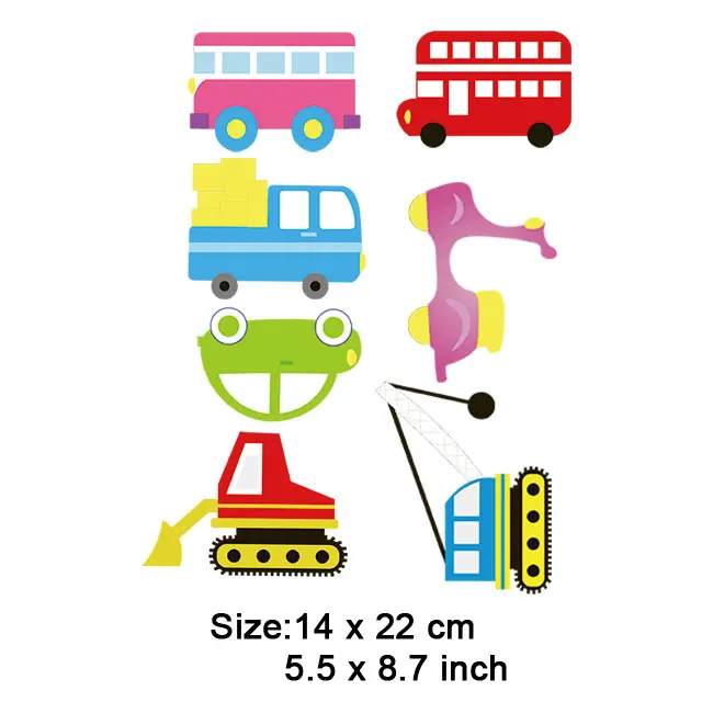 Мультяшная Автомобильная заплатка с изображением грузовика, детская одежда с утюгом, термонаклейки для детей, толстовки с капюшоном, моющиеся Аппликации, дешево - Цвет: No.5