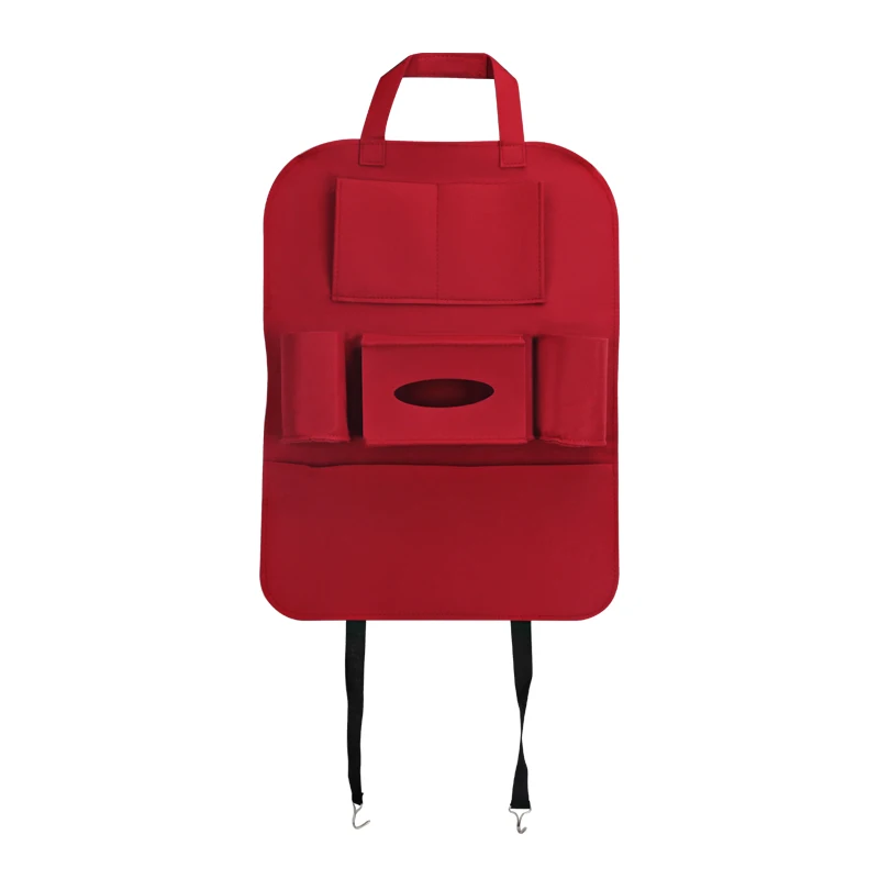 Многофункциональная карманная сумка для хранения, чехол для автомобильного сиденья, чехол для спинки сиденья, органайзер, держатель для телефонной книги, автомобильный Стайлинг, сумка для автомобильного сиденья, Органайзер - Название цвета: Красный