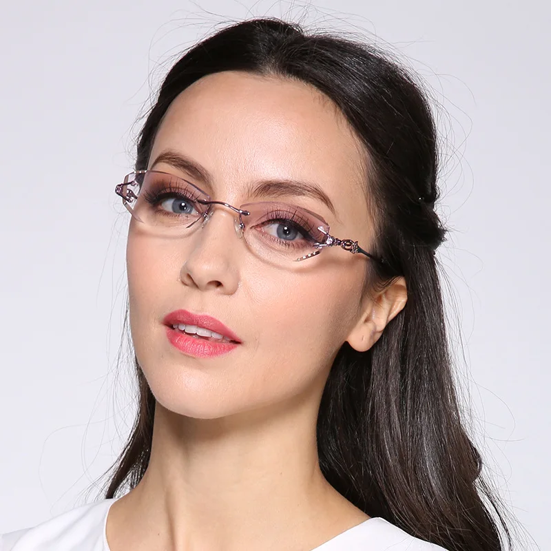 Luxury Tint Lenses Myopia font b Glasses b font Reading font b Glasses b font Diamond