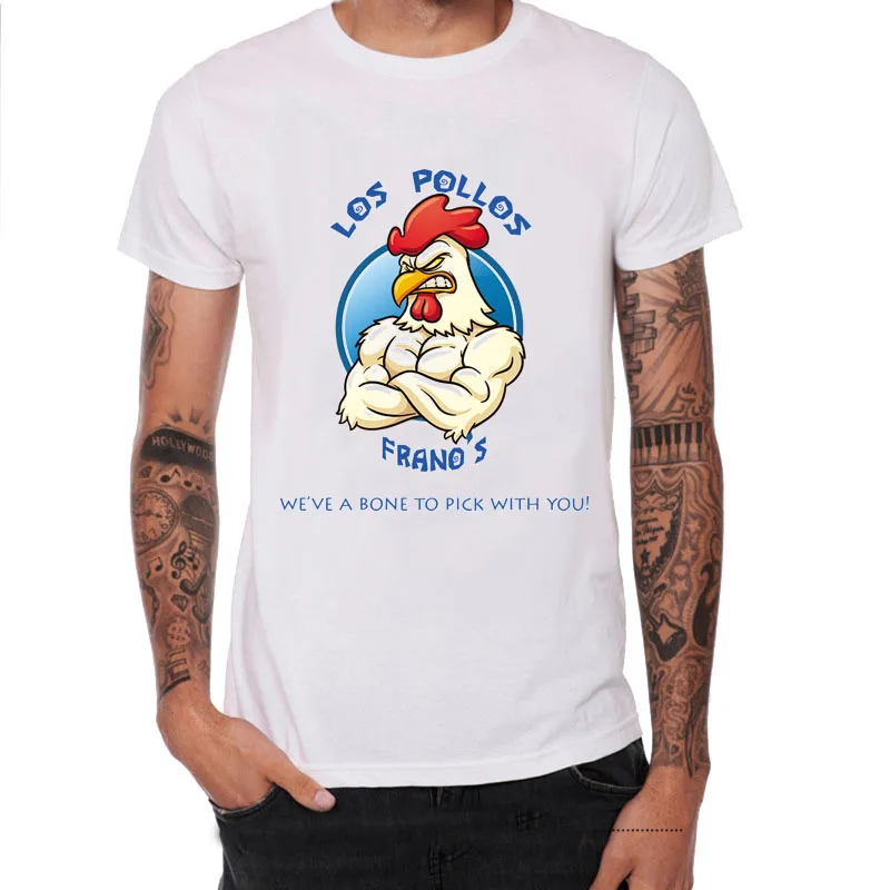Breaking Bad для мужчин футболка LOS POLLOS Hermanos курица братья горячая Распродажа 2018 летние