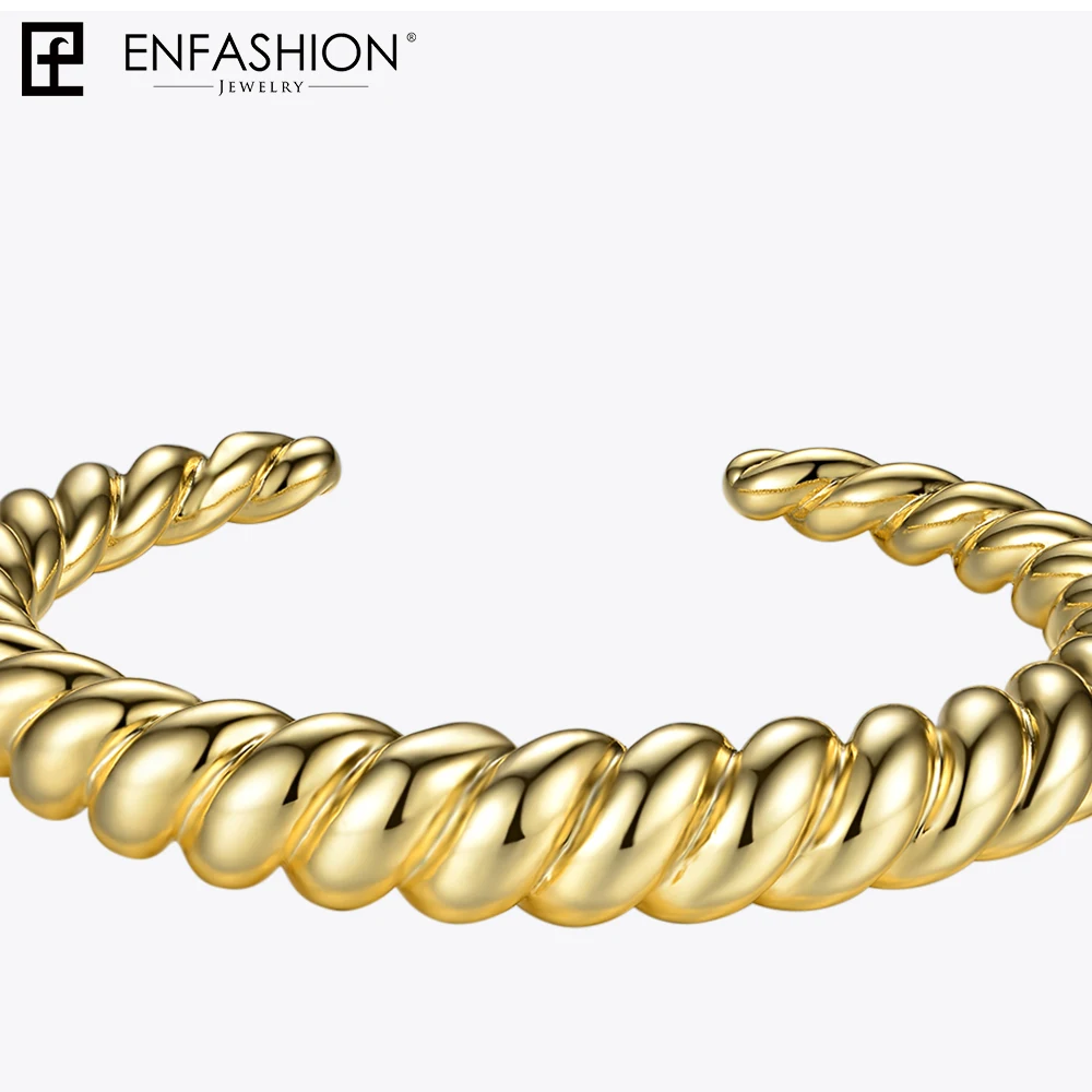 Браслет манжета Enfashion BF182031 женский из латуни золотистого цвета|Браслеты| |