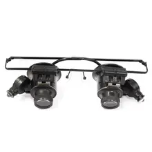 Увеличительное Стекло Лупа 10X 15X 20X глаза ювелирные изделия Часы Ремонт лупа стекло es с 2LED огни Лупа-микроскоп