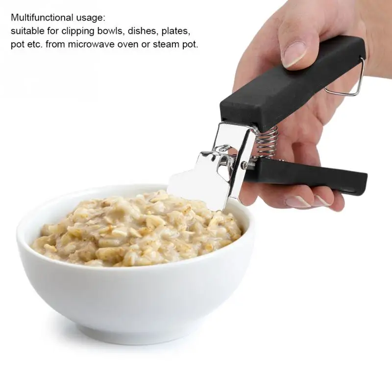 Kitchen Tool Clamps Multifunction Stainless Steel Bowl Clip Handheld