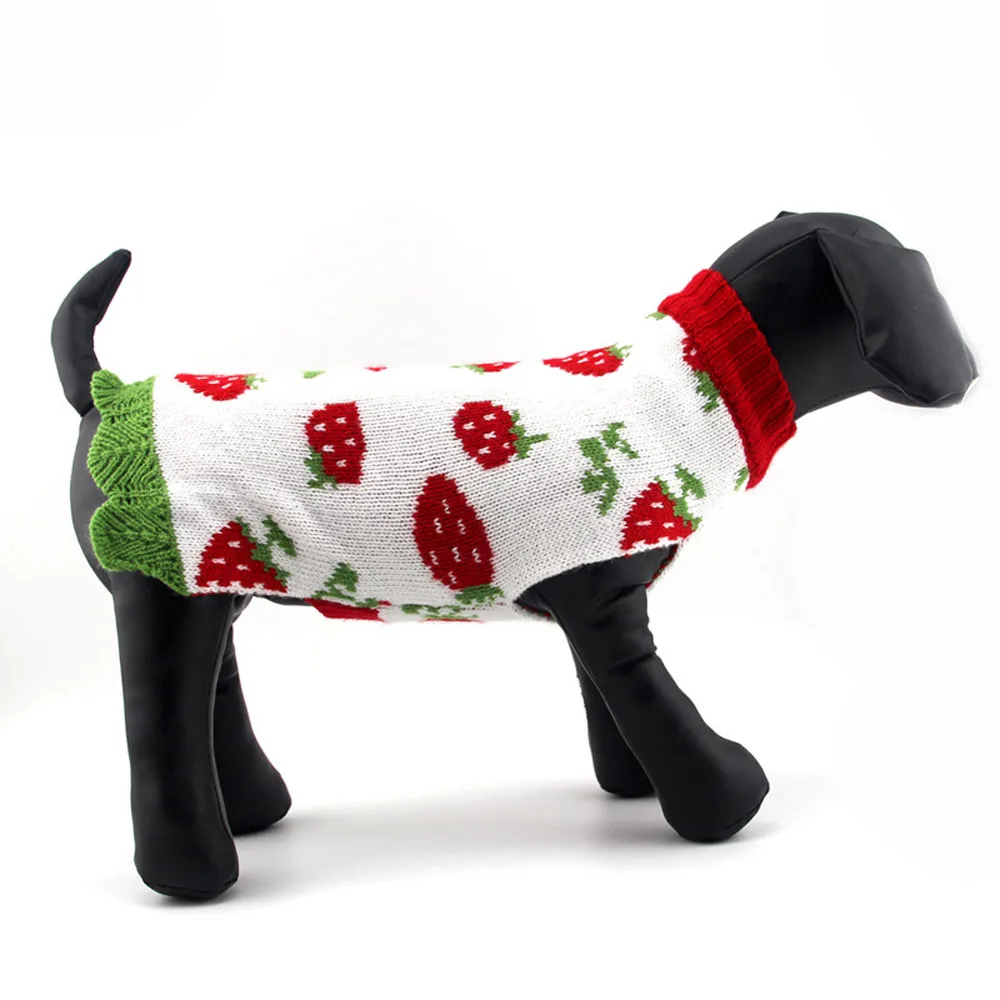 Buy Cool And Cute Strawberry Sweater Clothing Pet Cat Dog Costume from Reliable