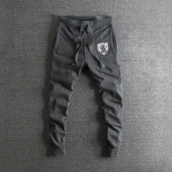 

2019 new arrival Sports pants Men's casual pant Men's Korean fashion trousers plus add size Loose Men on sale