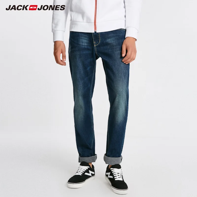 Price Jack Jones Men Warm Cotton Solid Straight Denim Trousers Biker Jeans | 218432505