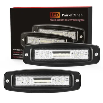 

Flush Mount LED Pods 7 Inch Driving Lights Flood Spot Beam LED Light Bar for Off Road Jeep Truck SUV ATV UTV Bumper Light Thin