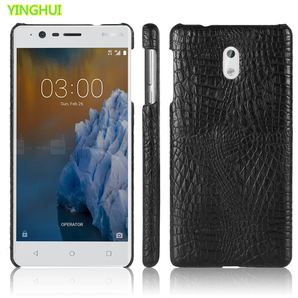 For Nokia 3 Case Nokia 3 2017 phone bag case Luxury Crocodile Skin PU