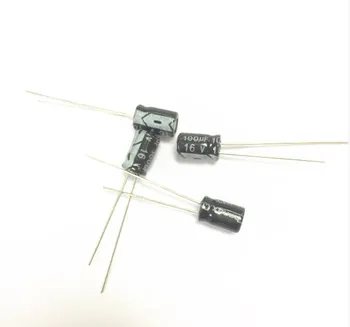 

100pcs 5X7MM 100uF 16V Radial Electrolytic Capacitor