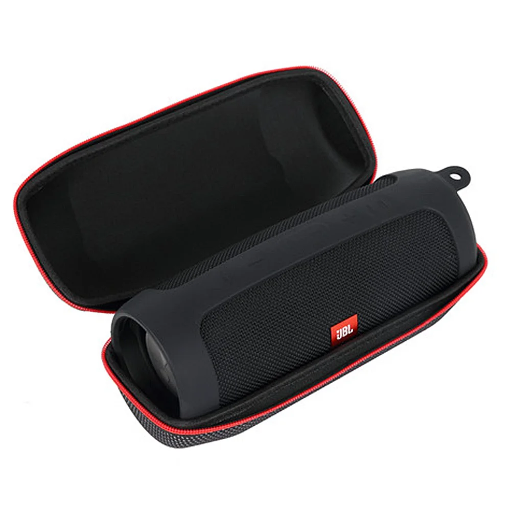 2 в 1 EVA жесткая переносная сумка для хранения+ Мягкий силиконовый чехол для JBL Charge 4 корпуса Динамиков Bluetooth для JBL Charge 4 Box - Цвет: Hard or Soft Black