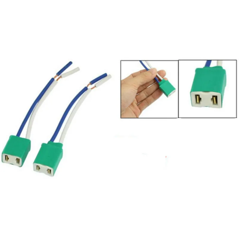 

2Pcs H7 Universal Heat Proof Ceramic Plug Car Headlight Bulb Connector Plug Socket Harness Automotive H7 Bulb Adapter