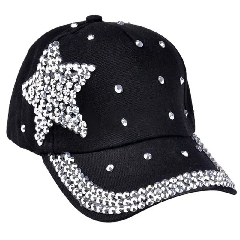 baby Unisex Shining Stars Simulate Diamond Casual kids Baseball Cap Trucker Hats Rhinestone Star Print Outdoor Snapback Hat Cap