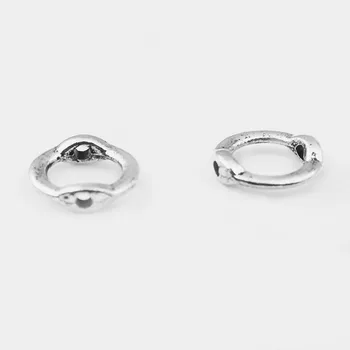 

10pcs Charms Round Open Circle Slider Sapcer For Bracelet Bangle Jewelry Making Material Findings