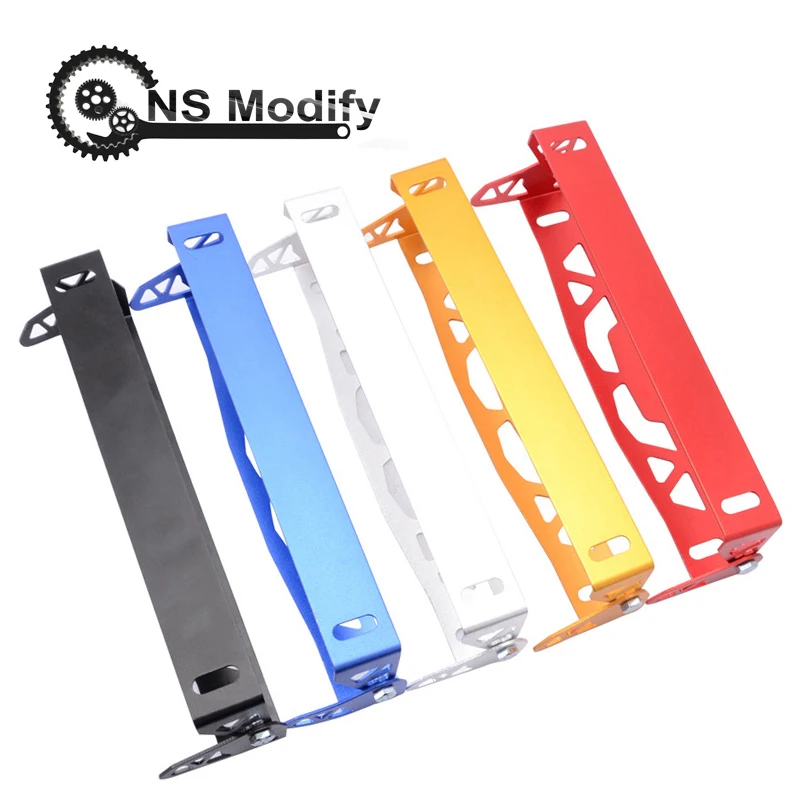 

NS Modify Universal Aluminum Adjustable Car License Plate Frame Power Racing License Plate Frames Tag Holder