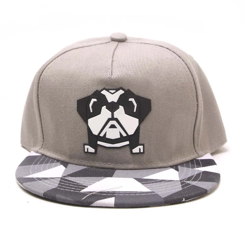 Cartoon Animals Stereoscopic Rubber Unisex Hip Hop Caps Men Outdoor Breathable Shade Trend Snapback Hat For Women Lovely Cap Y14 - Цвет: Gray dog