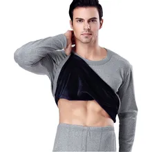 Luxuriöse thermische underwear männer winter kleidung sets plus dicke plus größe hohe qualität warm velet lange unterhosen h1006