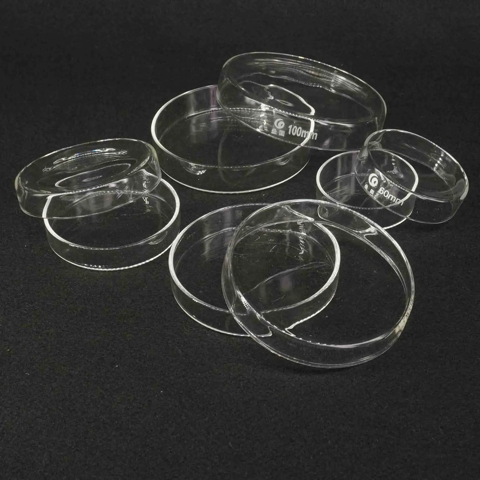 

150/180/200mm Borosilicate Glass Petri Culture Dish with Lids For Laboratory Bacterial Yeast