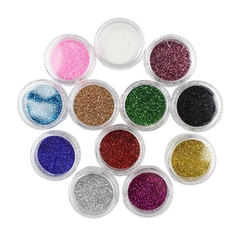 

New 12 box 1 Set Colorful Nails Art Glitter Powder Dust Party Body Face Eye Manicure Fine Glitters Sequins Decorations Paillette