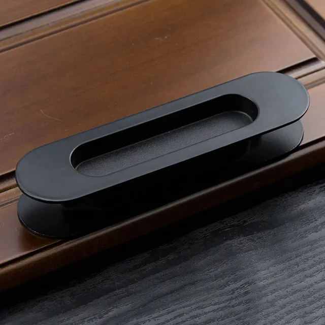 KAK 2PCS Hidden Door Handles Zinc Alloy Recessed Pull Sliding Door