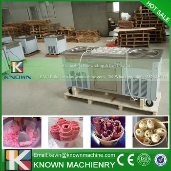 

Free ship CE approved 110V 220V flat pan freezing ice cream machine frying ice cream machine fried ice cream roll machine