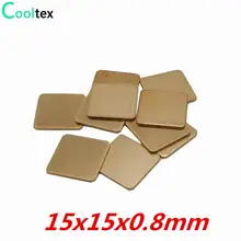 20 шт./лот 15x15x0.8 мм DIY Медь Шим Радиатор Тепловая Pad Радиатор Лист Для Ноутбуков GPU CPU VGA Chip RAM cooler охлаждения