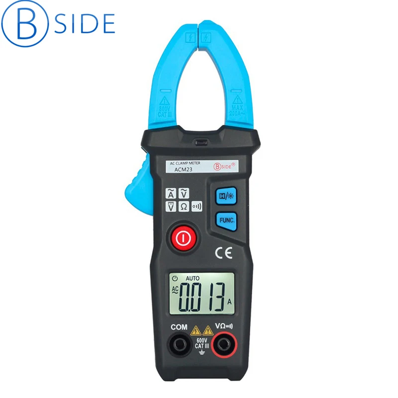 

BSIDE ACM23 AC Digital Clamp Meter 6000 Counts Automatic Range Data Hold Voltage Resistance Current Test Alicate Amperimetro
