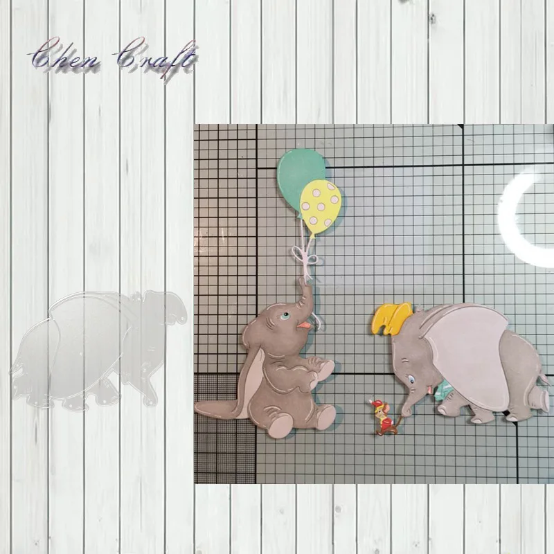 

Baby elephant being played Metal Cutting Dies Stencil DIY Scrapbooking Photo Album Decor Embossing Cards Making DIY Crafts