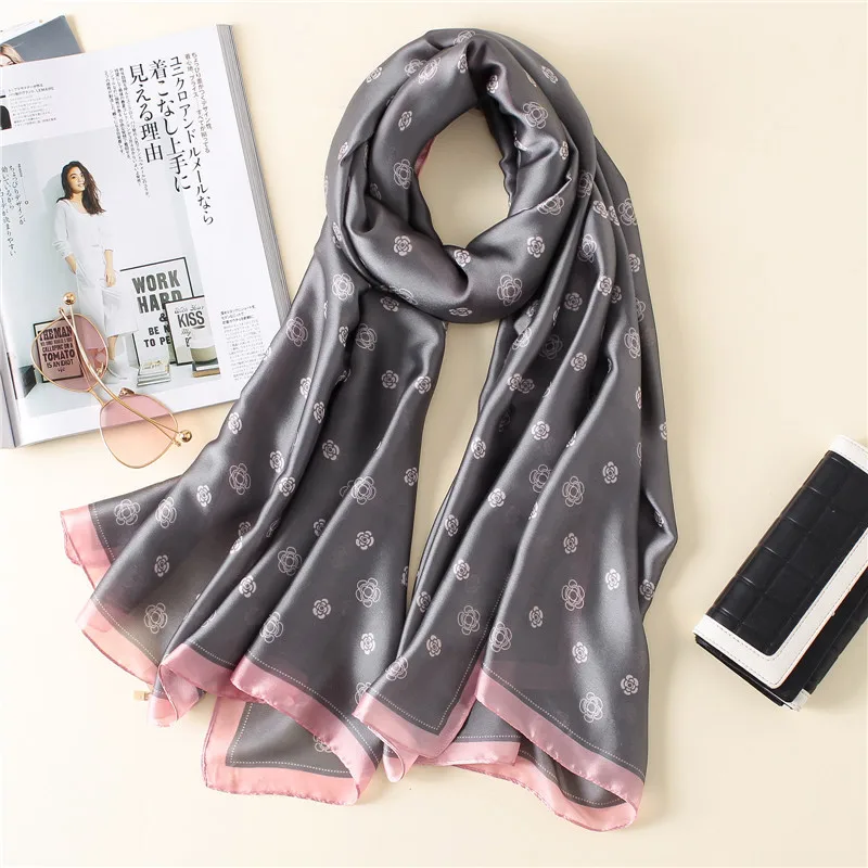 

[Peacesky] 2016 Fashion bandana Luxury Plaid Scarve Woman Brand Silk Scarf Women Shawl Print hijab