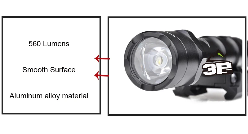 Aoirsoft Surefir M600B Мини Тактический Скаут свет с дистанционным давлением 470 люмен светодиодный M600 фонарик для оружия WEX410
