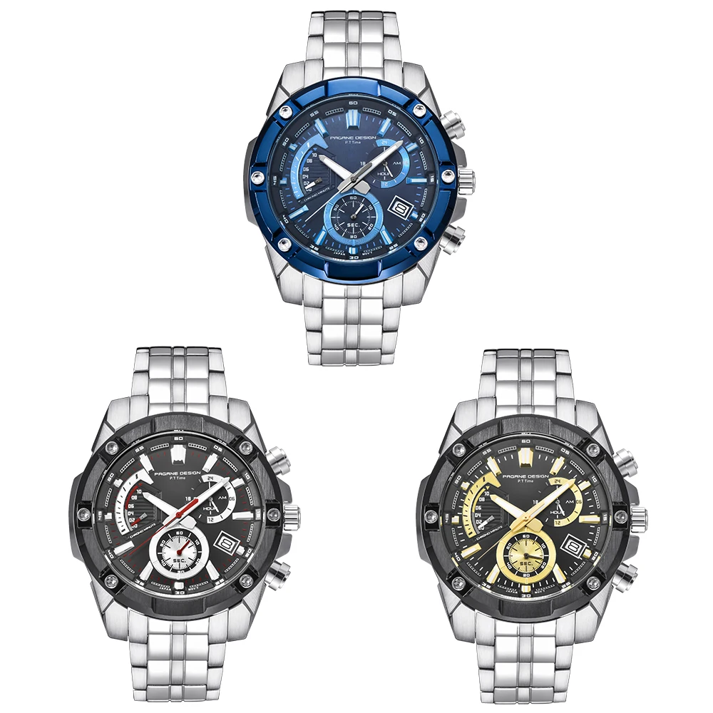 Pagani часы Мужские Бизнес водонепроницаемые спортивные роскошные брендовые Топ военные стальные мужские наручные часы повседневные Кварцевые Relogio Masculino