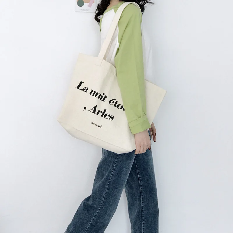 Youda простая сумка на плечо с буквенным принтом женские модные парусиновые сумки простая сумка большая емкость Повседневная