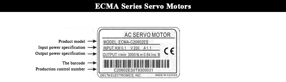 Сервомотором 750W B2 серии ASD-B2-0721-B+ ECMA-C20807RS+ 3M провода 2.39N.M 5.1A хорошее качество Применение для автоматической промышленности