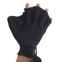 Новый 1 пара плавание пальца перепончатые перчатки Дайвинг перчатки из неопрена для плавания Тренировочные Перчатки бесплатная Размеры