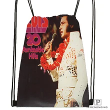 Custom Elvis Presley@ 09 походная сумка на шнурке Cute Daypack Kids Satchel(черная спина) 31x40 cm#180531-02-38