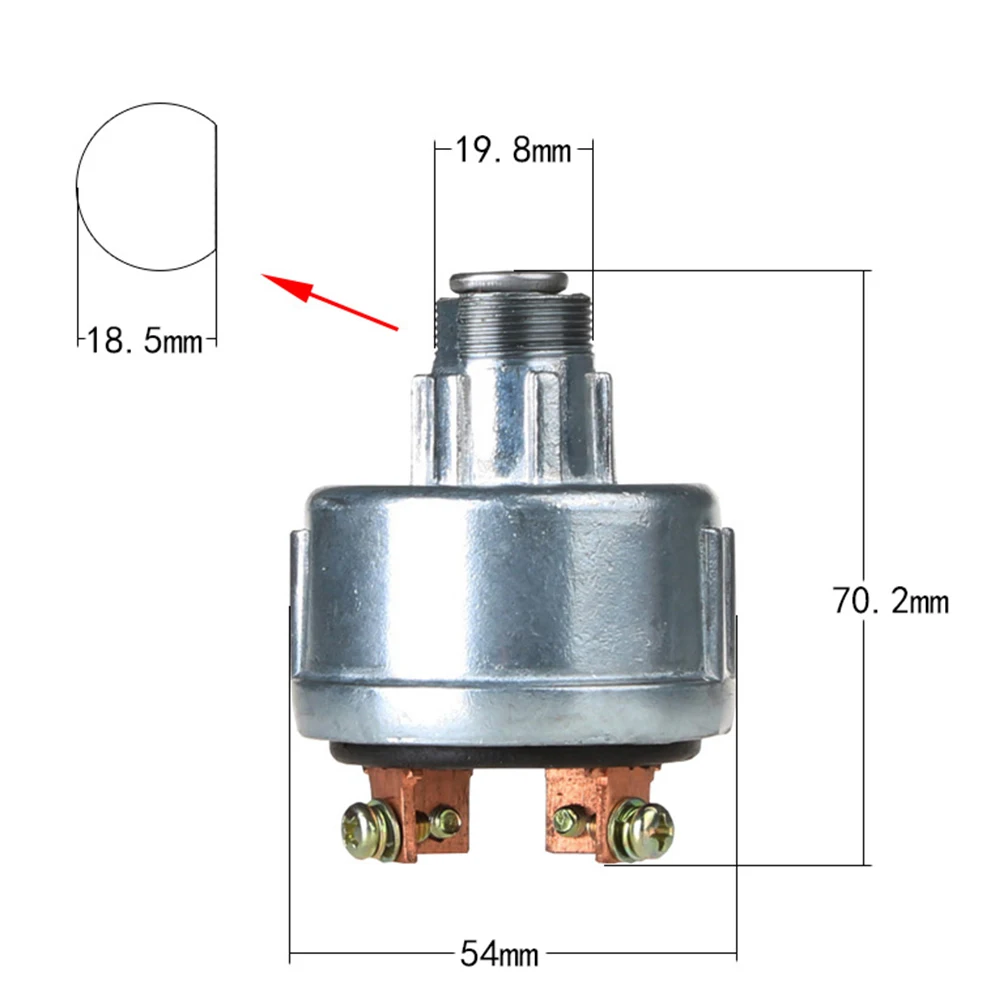 JK290A автомобильный переключатель запуска с 2 ключами, Замок зажигания с 4 точками проводки для сельскохозяйственной техники трактор вилочный погрузчик