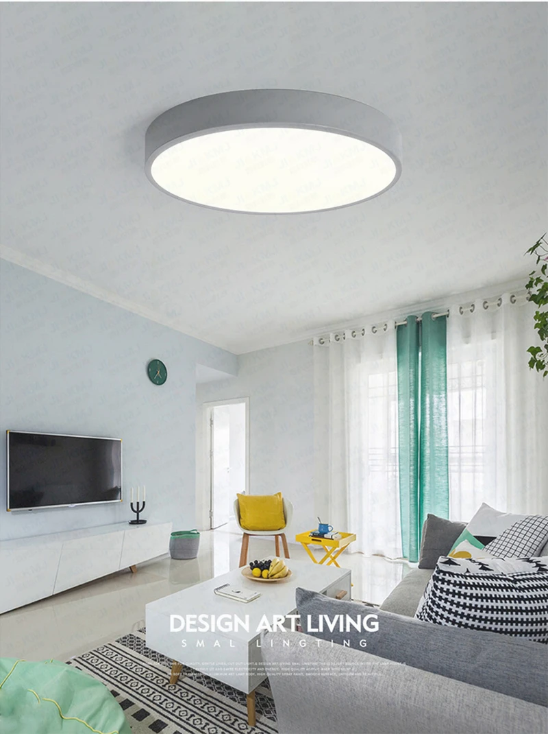 Ultra-fino da Lâmpada do Teto Varanda do Quarto Sala de Estar das Crianças Nórdico Macaron Lâmpada Moderno Criativo Estudo Lâmpadas Led 25 Luzes e Iluminação