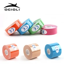 1 рулон кинезиотапа повязка для мышц Спортивная Кинезиология лента рулон хлопок эластичный клей штамм травма мышцы стикер