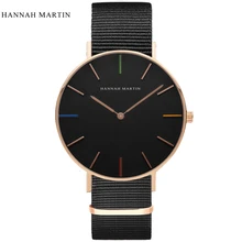 Hannah Martin Watch Men Watch Top Brand Nylon Strap Men’s Watch Clock saat erkek kol saati relogio masculino reloj hombre