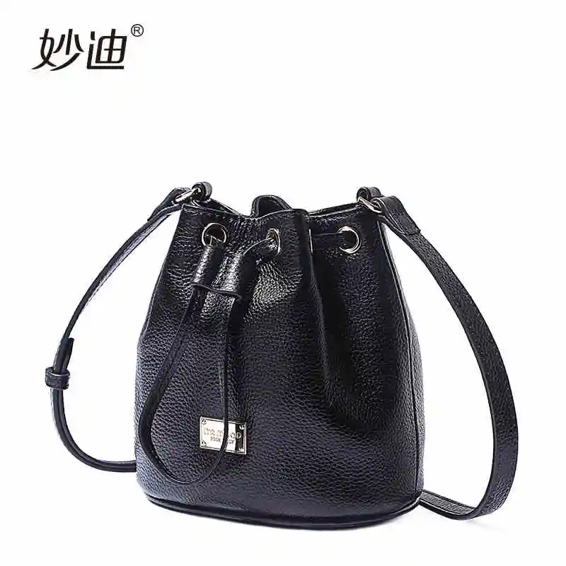 

A2012 New Arrival Genuine Leather women's Bucket bag Crossbody lady Shoulder Bags Female Messenger Bag All-match Colors Bolsas