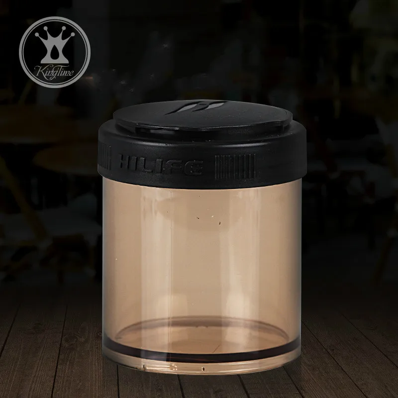 

High Quality Acryl Multi-layer Black Portable Coffee Powder Sealed Box Candy Jar Tea Walnut Spices Storage Box Mini Jars
