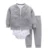 2018 a Venda de 100% Algodão Para Bebes Roupa Do Bebê Da Menina do Menino Roupas Três-piece Bodysuit Tamanho Normal & Pants Set crianças Conjuntos de Casaco de lã