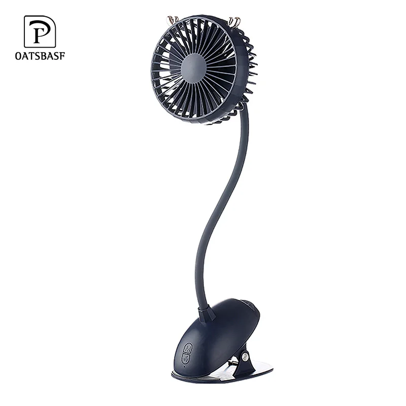 

Oatsbasf Mini USB Rechargeable Fan Clip Desk Fan Dual Use Home Student Dormitory Bedside Portable Desktop Office Fan