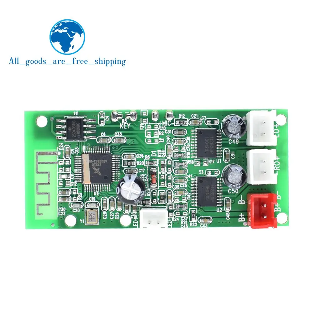 

TZT 5W+5W Portable Bluetooth 4.2 PCBA Bluetooth Speaker Amplifier Board Digital Products Phones Computers PC DIY DC5V