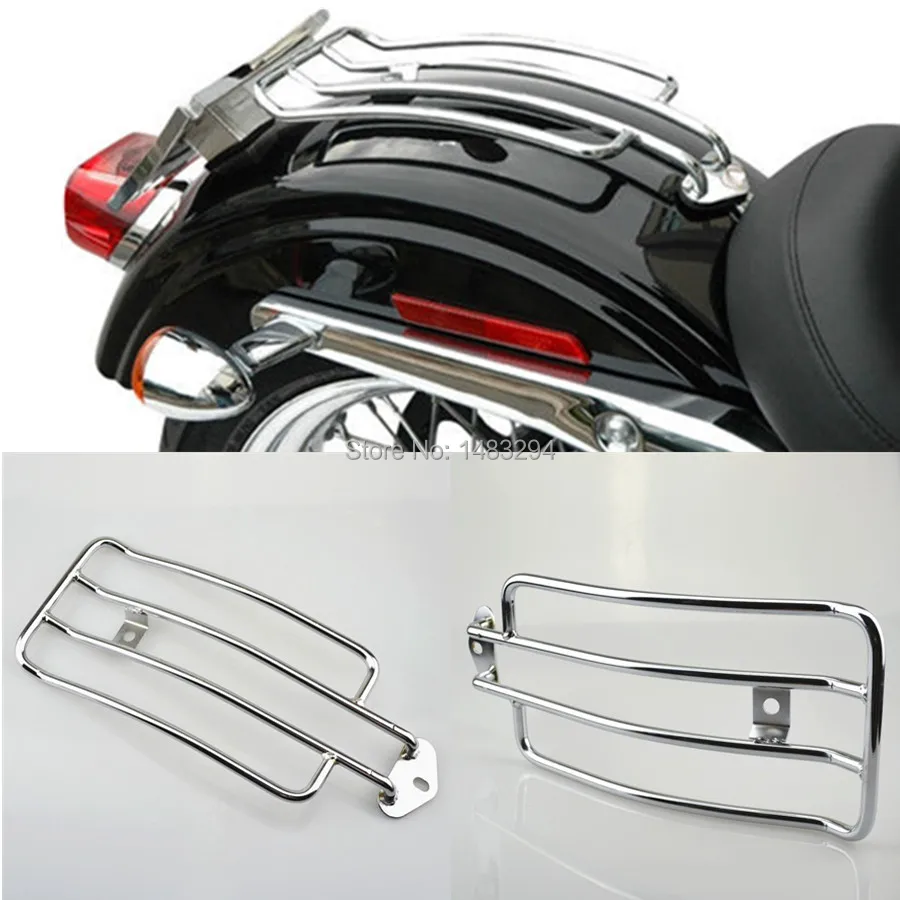 

New Chrome Rear Plated Luggage Rack Fits For Solo Harley Davidson Sportster 883N 1200 XL 1985-2003