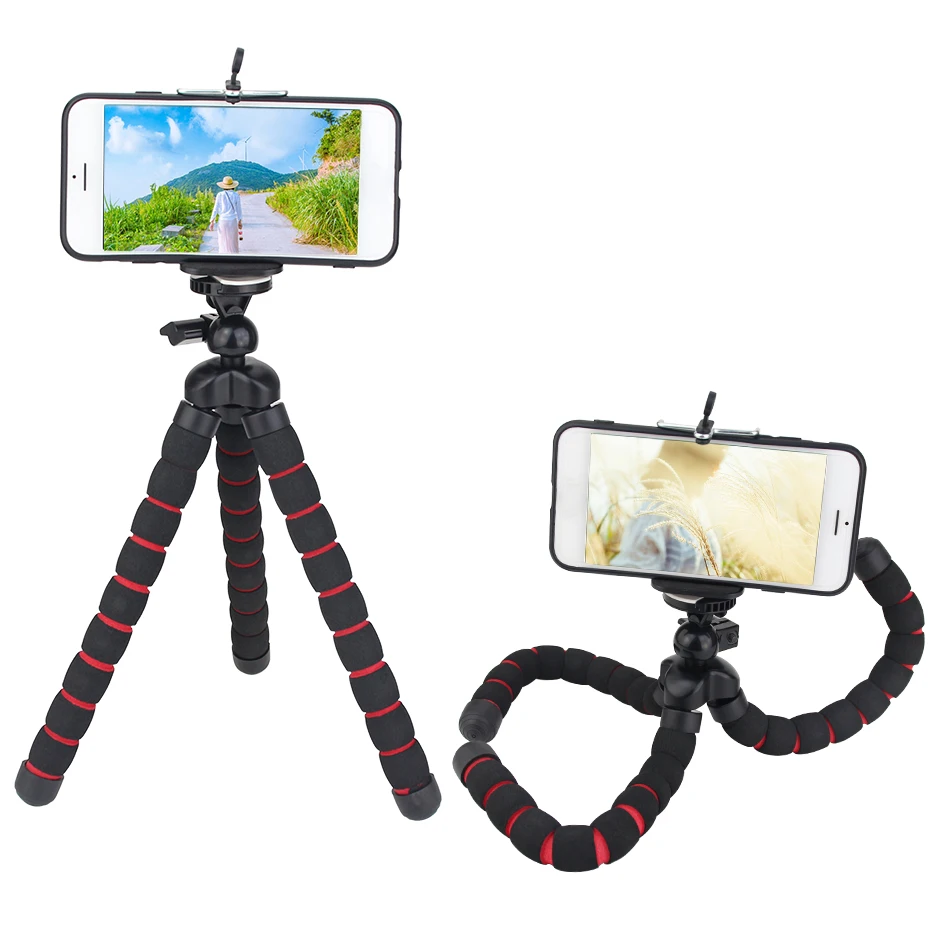 Octopus Camera Tripod Small Medium Large Gorillapod Sponge Accessories Tripe Mini Tripod Holder Bracket Phone Clip For Go Pro