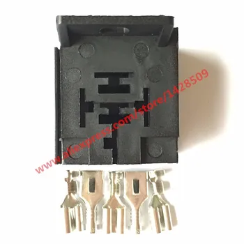 

10 Sets 5 Pin 5 Ways Auto Relay Socket 6.3 Automotive Electric Plastic Wire Connector