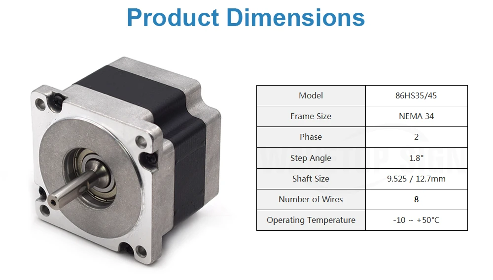 Leadshine Nema34 2 фазный шаговый двигатель 86HS35 86HS45 для лазерной гравировки